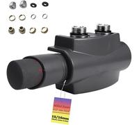 Set multiblocco con termostato, angolo e forma passante, blocco per radiatori, termosifoni da bagno, raccordo centrale, valvola per radiatore, rubinetti in ottone, G1/2" G3/4", 15/16 mm, antracite