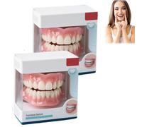 Set multifunzionale per modellare protesi dentarie in silicone, kit per rifoderare protesi dentarie a incastro, soluzione completa per protesi dentarie totali, morbido e confortevole (2pcs)