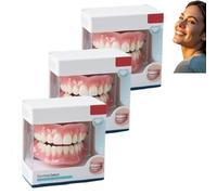 Set multifunzionale per modellare protesi dentarie in silicone, set avanzato personalizzato per protesi dentarie complete, kit efficace per il ribasamento delle protesi dentarie (3PCS)