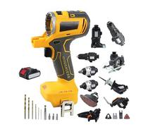 Set multifunzione per la lavorazione del legno, set di dieci funzioni, piccoli strumenti essenziali per la casa, con trapano a mano, sega alternativa, sega circolare, strumento di oscillazione,