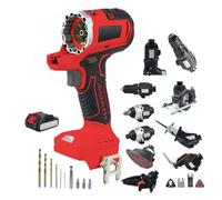 Set multifunzione per la lavorazione del legno, set di dieci funzioni, piccoli strumenti essenziali per la casa, con trapano a mano, sega alternativa, sega circolare, strumento di oscillazione,