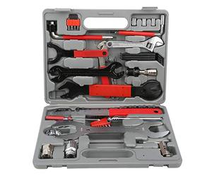 Set Multiutensile per Riparazione Biciclette 44 Pezzi per Pompa per Pneumatici Foratura per Mountain Bike con 2 PH e 2 Cacciaviti Piatti