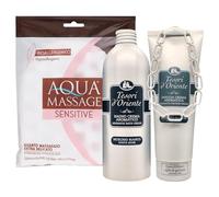 SET MUSCHIO BIANCO: Bagno Crema Aromatico 500ml + Doccia Crema Aromatica 250ml + Guanto In Spugna