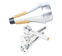 Set Muto per Bocchino per Tromba, Sostituzione Facile da Installare Bocchino per Tromba Leggero Combinazione Muto Placcatura in Argento 3C 5C 7C per Esercitarsi
