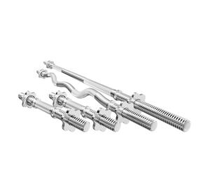 Set MWG3 | Barra dritto 180 cm + bilanciere curl 120 cm + 2x bilanciere dritto corta 40 cm - Marbo Sport
