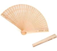 Set n.100 ventaglio legno per matrimonio wedding festa party white carta sposa