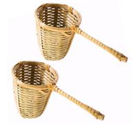 Set n.2 pz Colino in bambù con manico, filtro da tè in bambù, filtro per tè giapponese in bamboo