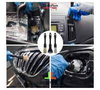 set n°3 pennelli Sintoflon professionali pulizia interno/est. auto kit detailing