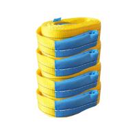 Set N°4 Fasce Gialla Portata 3000 kg 5 Metri - Kit con 4 Brache Per il Sollevamento 3 Ton Lunghezza 5 metri