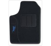SET N4 PZ TAPPETINI IN MOQUETTE NERA UNIVERSALI CON LOGO FORD NUOVI