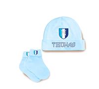 Set Nascita Cappellino + Calzini Tifosi Napoletani Napoli Scudetto Personalizzabili con Nome Idea Regalo Super Morbido per Neonato Neonata Regali Neonati Prima Infanzia 3 Colori disponibili