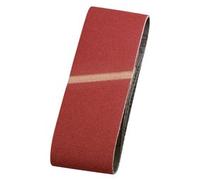 kwb 3x Nastro di levigatura in tessuto, 75 x 457 mm, K-80, Noble Corindum, per legno e metallo, carta vetrata per smerigliatrice/rettificatrici a nastro