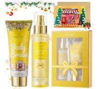 Set Natale Regalo,Set Corpo Donna,Include Body Moisturizer,Perfume e Biglietti di Natale,Donnas Regalo Kit,Morbido e Piacevole,Idratante e Lenitivo,Idee Regalo di Natale