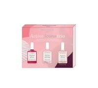 Set Natalizio Manucurist Active Icons Trio - Smalti Active Glow Blueberry, Shine, Plump - Trattamento illuminante e cura - Smalto Rinforzante Unghie - Cofanetto Regalo Donna