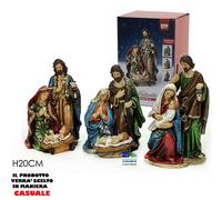 SET NATIVITA' PRESEPE IN RESINA SU BASE CM 20 H 3 VERSIONI DISPONIBILI