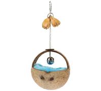 Set Nido Appeso Per Uccelli, Noce Cocco Con Cuscino