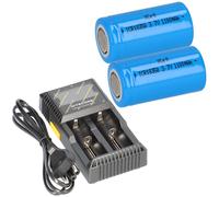 Set Nitecore D2 Caricatore + 2x XCell ICR18350 3,7V 1100mAh Batteria