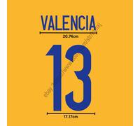 Set nome casa 16/17 UANL Tigres - Valencia #13 patch trasferimento di calore ...