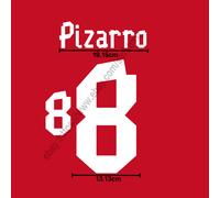 Set nome casa Cile 2012 - patch trasferimento calore Pizarro #8 | kit fan made
