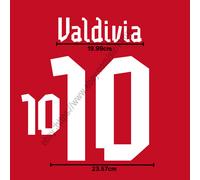 Set Nome Casa Cile 2012 - Patch Trasferimento Calore Valdivia #10 | Kit Fan Made