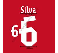 Set nome casa Cile 2012 - Silva #6 toppa trasferimento di calore | kit fan made