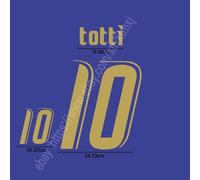 Set Nome Casa Italia 2006 - Totti #10 Patch Trasferimento Calore Stile Campio...