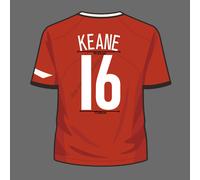 Set nome casa Manchester 2004 - patch trasferimento calore KEANE #16