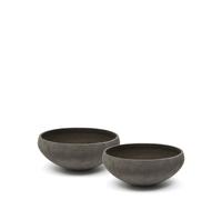 Set Nura di 2 fioriere effetto cemento terracotta Ø55 cm