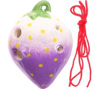 Set Ocarina In Ceramica 6 A Forma Fragola Per Bambini