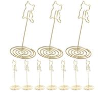 Set of 10 Reusable Iron Table Number Holders with Strong Grip for Desk Cards