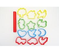 Set Of 12 Dough Cutters & Rolling Pin - Creative Play / Baking