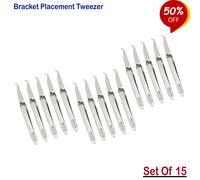 Set Of 15 Ortodonzia Strumenti Bracket Placement Tweezer / Pinzette per Attacchi
