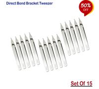 Set Of 15 - Ortodonzia Strumenti Direct Bond Bracket Tweezer Dentale Laboratorio