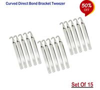 Set Of 15 - Ortodonzia Strumenti Pinzette per Direct Bond Bracket Tweezer Curved