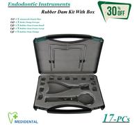 Set Of 17 - Endodonzia Strumenti Kit per diga de gomma With Black Box Dentistry