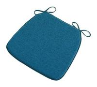 Set of 2 Blue Chair Cushions with Ties 45x42x3 cm Non-Slip Stylish Dining & Kitchen Chair Seat Cushions for Garden Office Living Room - Comfortable &