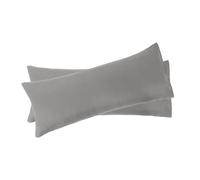 Set of 2 Body Pillow Cover Long Soft Pillow Case for Body Pillows Grey 20"x48"