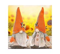 Set Of 2 Deco Autumn Plush Elf Thanksgiving Sunflower Decoration for Home Kitchen