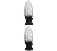 Set of 2 Decorazioni Della Chiesa Statue Cattoliche Resin Craft Figurine