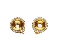 Set of 2 Diya Deepak Pooja Diya Puja Item Religiou Brass Oil Lamp Pooja Essential Indian Traditional Festival Decor Aarti Diya Lighting Accessories Gift Item Pooja Kit Lantern Lamp(Size:-2")(Golden)