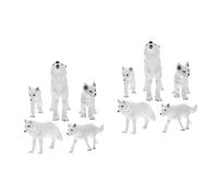 Set of 2 Figure Di Lupo Animale Simulato Modelli Animali Simulati