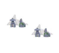 Set of 2 Giardino Roccioso Con Simulazione Micropaesaggi Accessori Per Il Zen