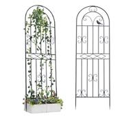 Set of 2 Heavy Duty Plant Support Frames Kit for Climbing Plants, Tall Outdoor Decorative Wire Trellis Panels for Vegetables, Vines, Flowers,