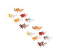 Set of 2 Mini Pesci Rossi Pesciolini Giocattolo Giocattoli Di Plastica Per