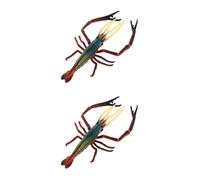 Set of 2 Modelli Di Gamberetti Simulati Mini Statuina Aragosta Arredamento