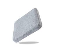 Set of 2 Non-Slip Vintage Square Seat Cushions 40x40 cm 6 cm Thick Padded Chair Pads for Dining Room & Kitchen Bar Stools Grey with Zip Closure.
