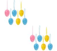 Set of 2 Ovetti Da Appendere Uova Di Plastica Decorare Decorazione Delle