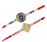 Set of 2 Rakhi for Brother Rakhi Thread for Bhai Bhabhi Bhaiya and Bhatiji veera Raksha Bandhan Rakhi Set Dora Kalwa with gift Pack for Brother Sister Raksha Bandhan Indian Traditional Festival Rakhi