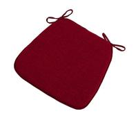 Set of 2 Red Dining Chair Cushions 45x42x3 cm Non-Slip Backing with Ties Kitchen Garden Office Living Room Decor