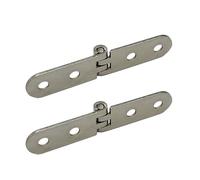 Set of 2 Rustproof Folding Hinges with Easy Mounting Heavy Duty Door Upgrades for Cabinets & Decorative